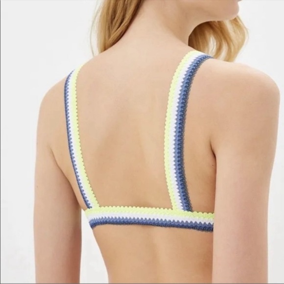 Free People Mika Lace Bralette Blue Size Large - Picture 2 of 8